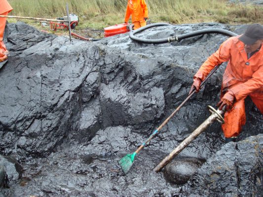 Shore line cleaning